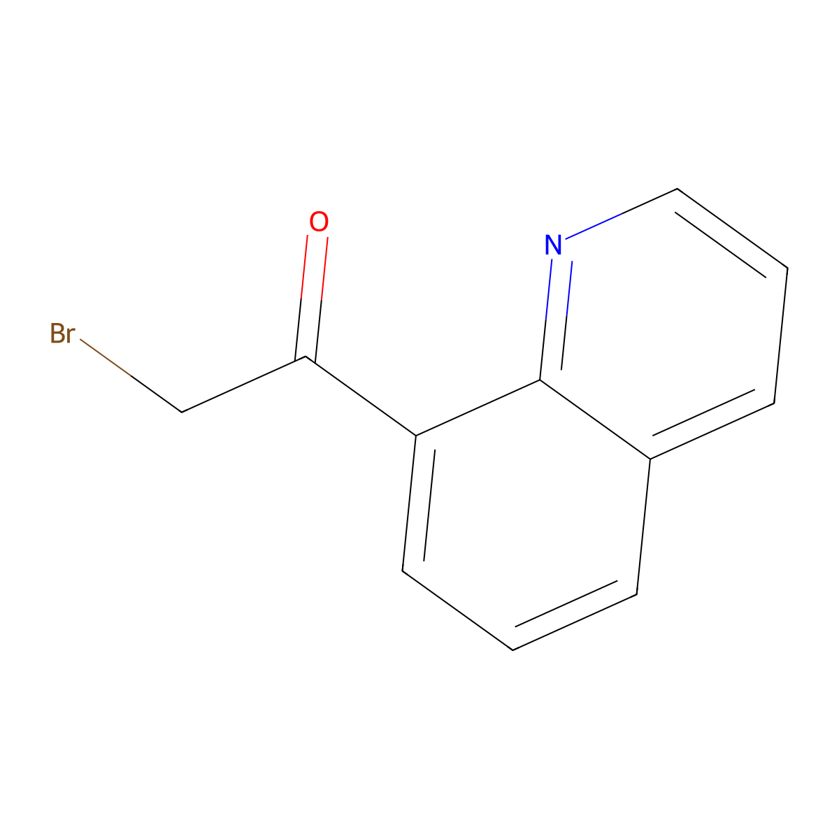 2-Bromo-1-(quinolin-8-yl)ethan-1-one molecular structure, CAS 860113-88-8