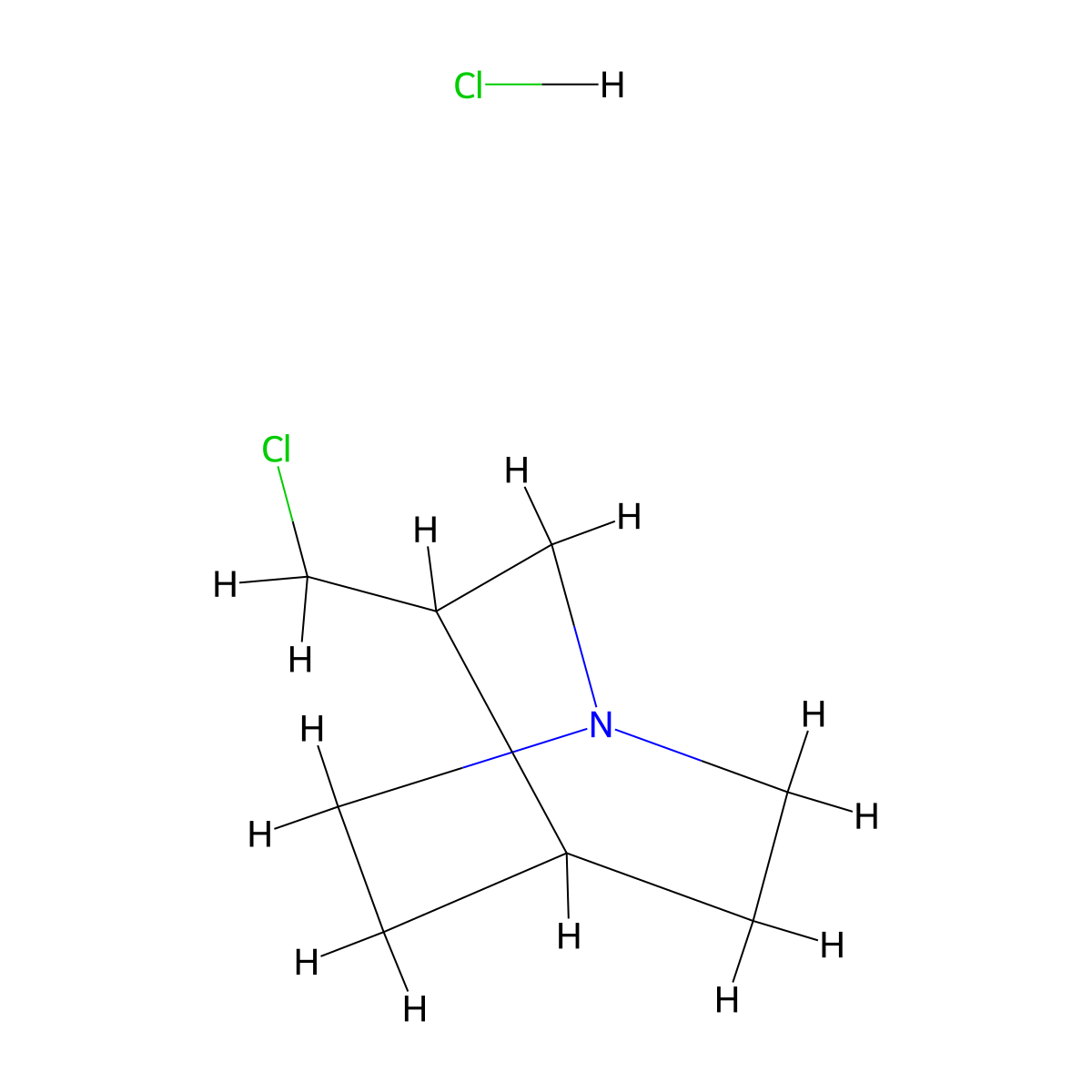 3-(Chloromethyl)-1-azabicyclo(2.2.2)octane hydrochloride molecular structure, CAS 86014-80-4