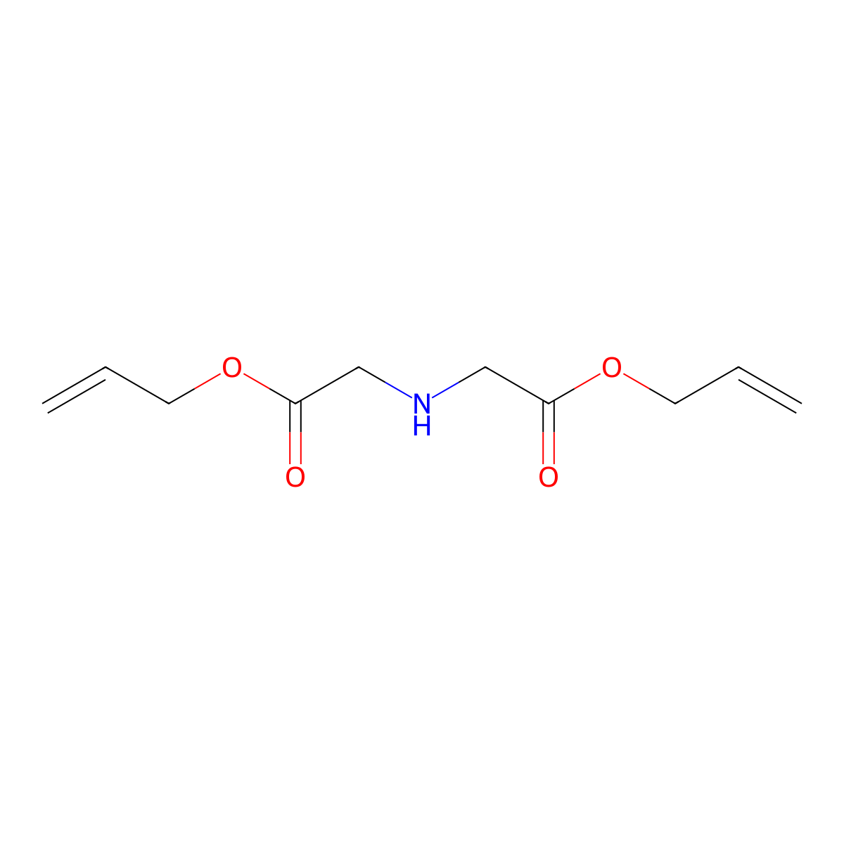 Prop-2-en-1-yl 2-{[2-oxo-2-(prop-2-en-1-yloxy)ethyl]amino}acetate molecular structure, CAS 86015-23-8