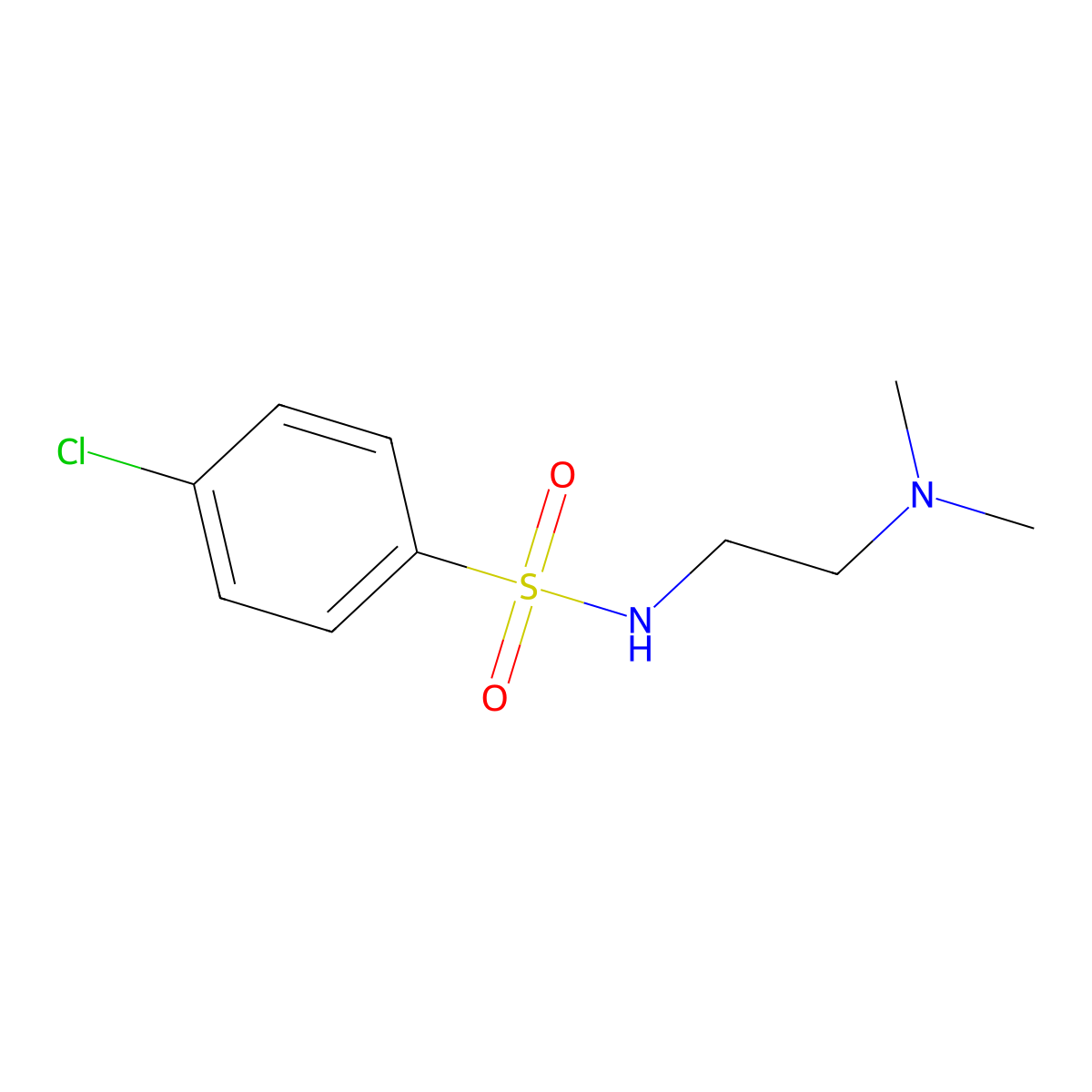 4-chloro-N-[2-(dimethylamino)ethyl]benzenesulfonamide molecular structure, CAS 86015-28-3