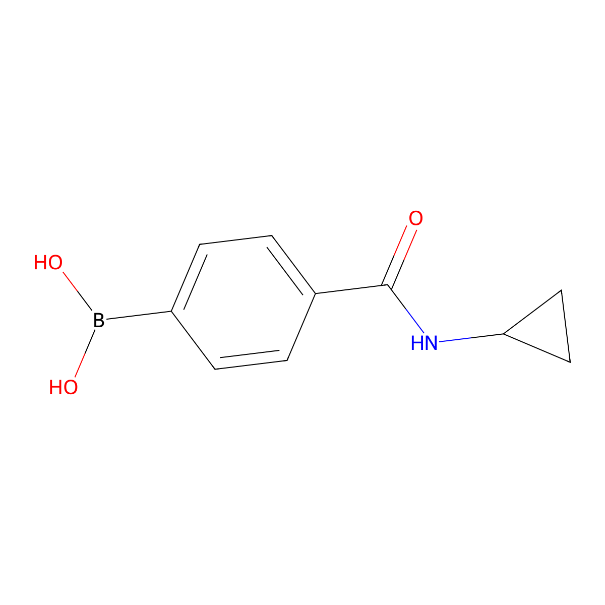 (4-(Cyclopropylcarbamoyl)phenyl)boronic acid molecular structure, CAS 860173-33-7