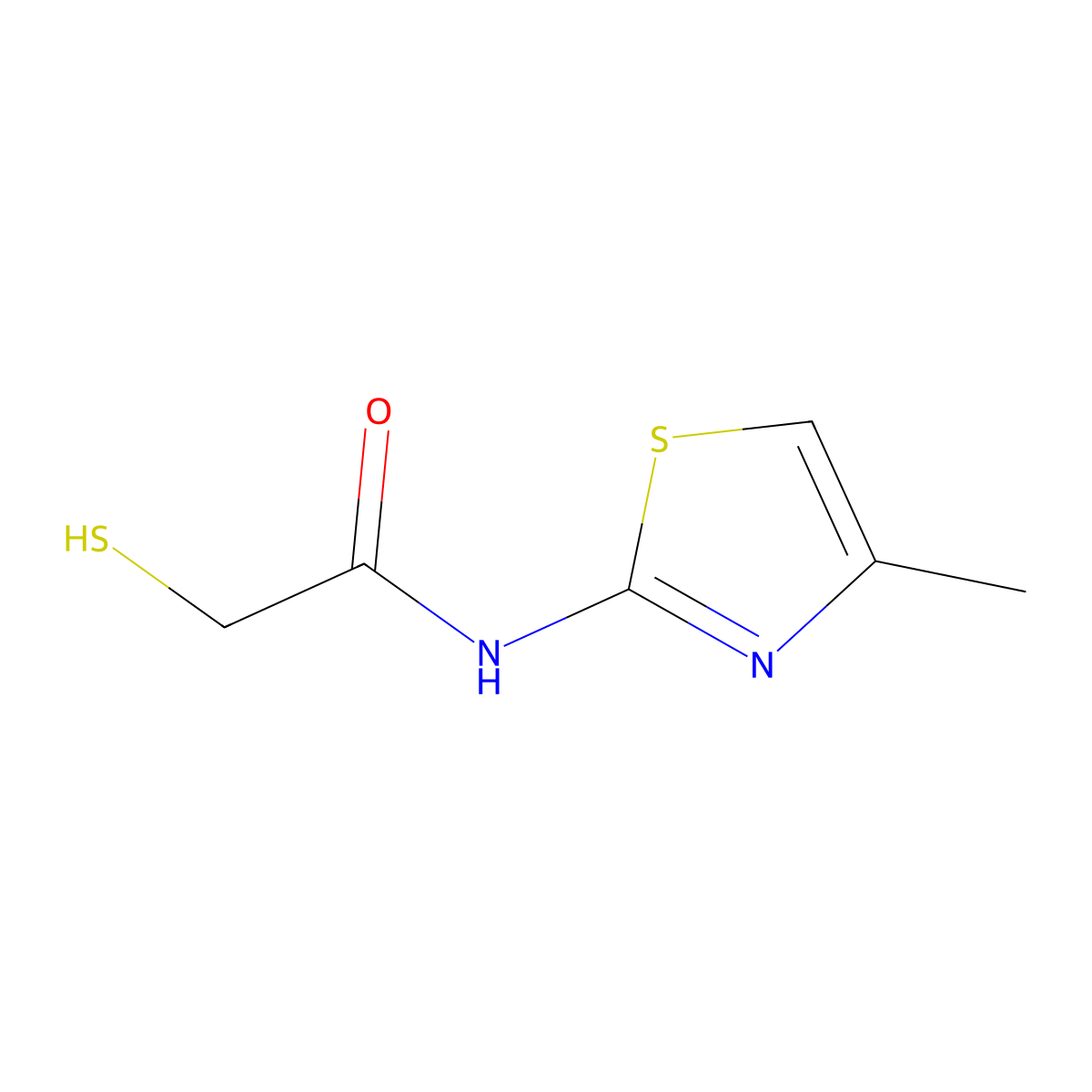 N-(4-methyl-1,3-thiazol-2-yl)-2-sulfanylacetamide molecular structure, CAS 860174-96-5