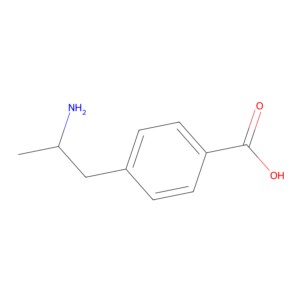 4-(2-Aminopropyl)benzoic acid molecular structure, CAS 860181-26-6
