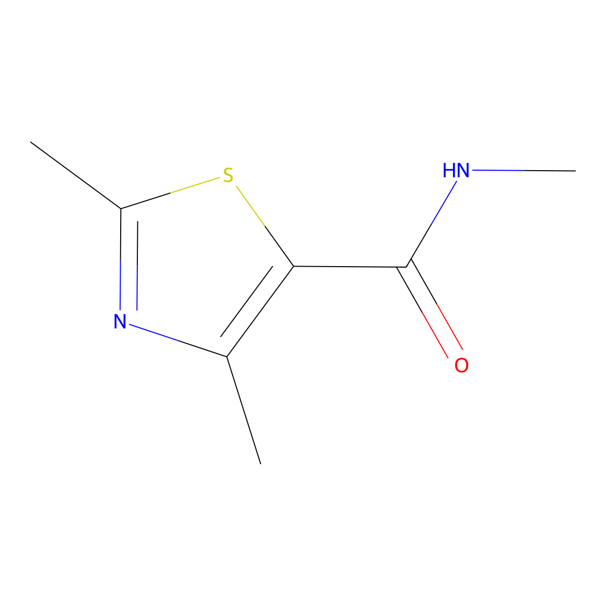 N,2,4-Trimethylthiazole-5-carboxamide molecular structure, CAS 860182-24-7