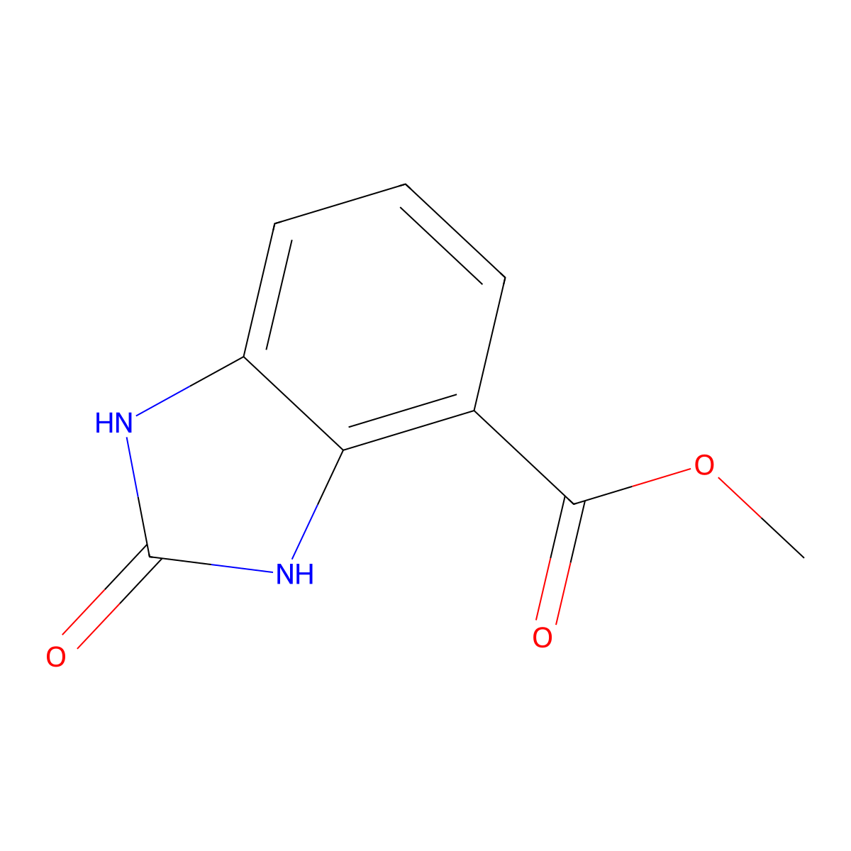 Methyl 2-oxo-2,3-dihydro-1H-benzo[d]imidazole-4-carboxylate molecular structure, CAS 860187-45-7