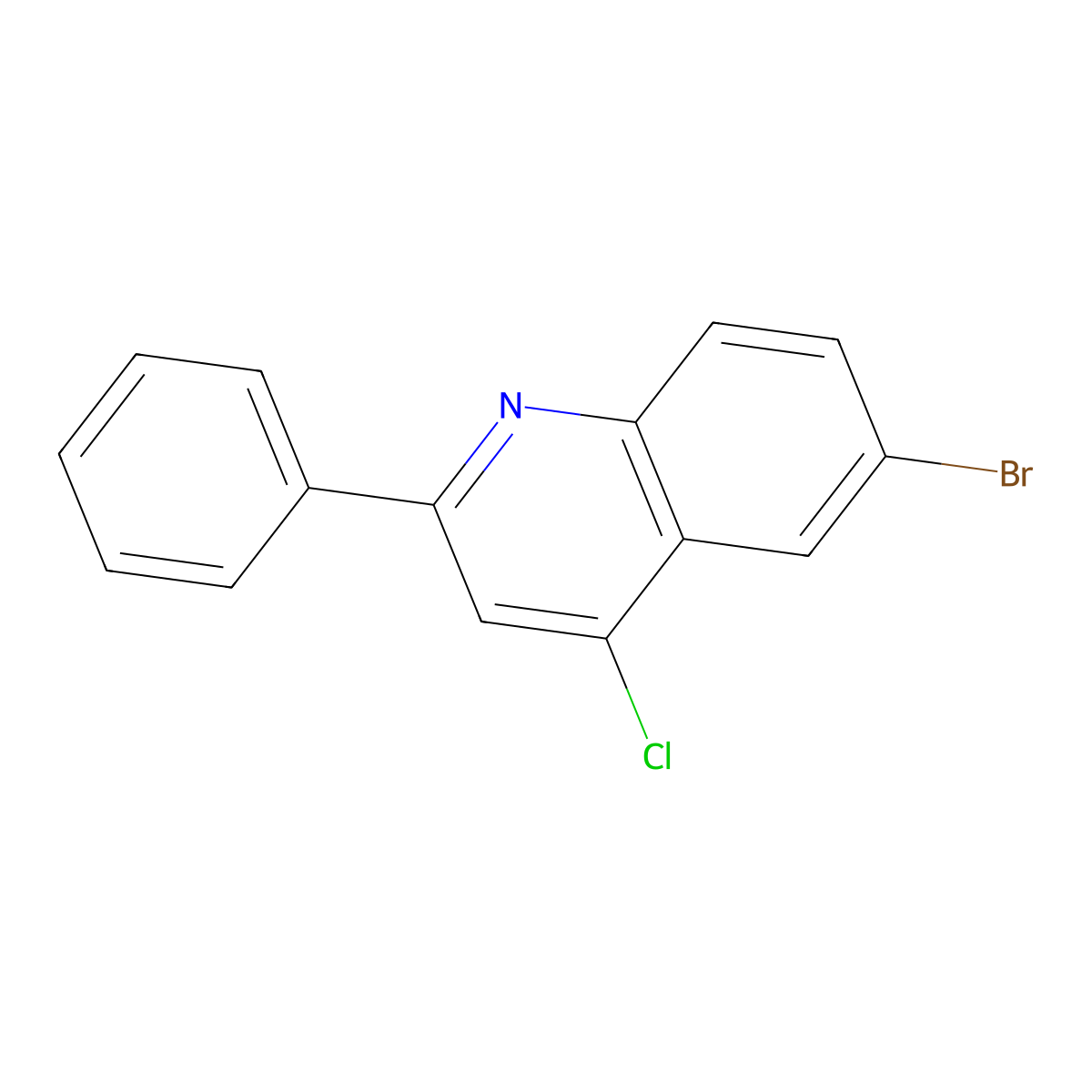 6-Bromo-4-chloro-2-phenylquinoline molecular structure, CAS 860195-69-3