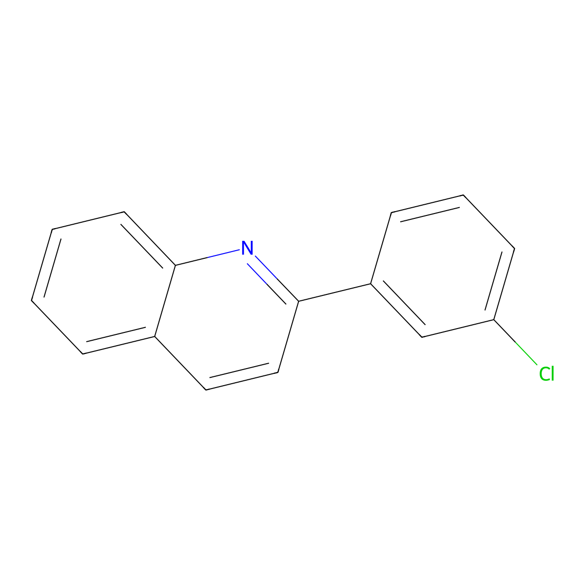 2-(3-Chlorophenyl)quinoline molecular structure, CAS 860198-20-5