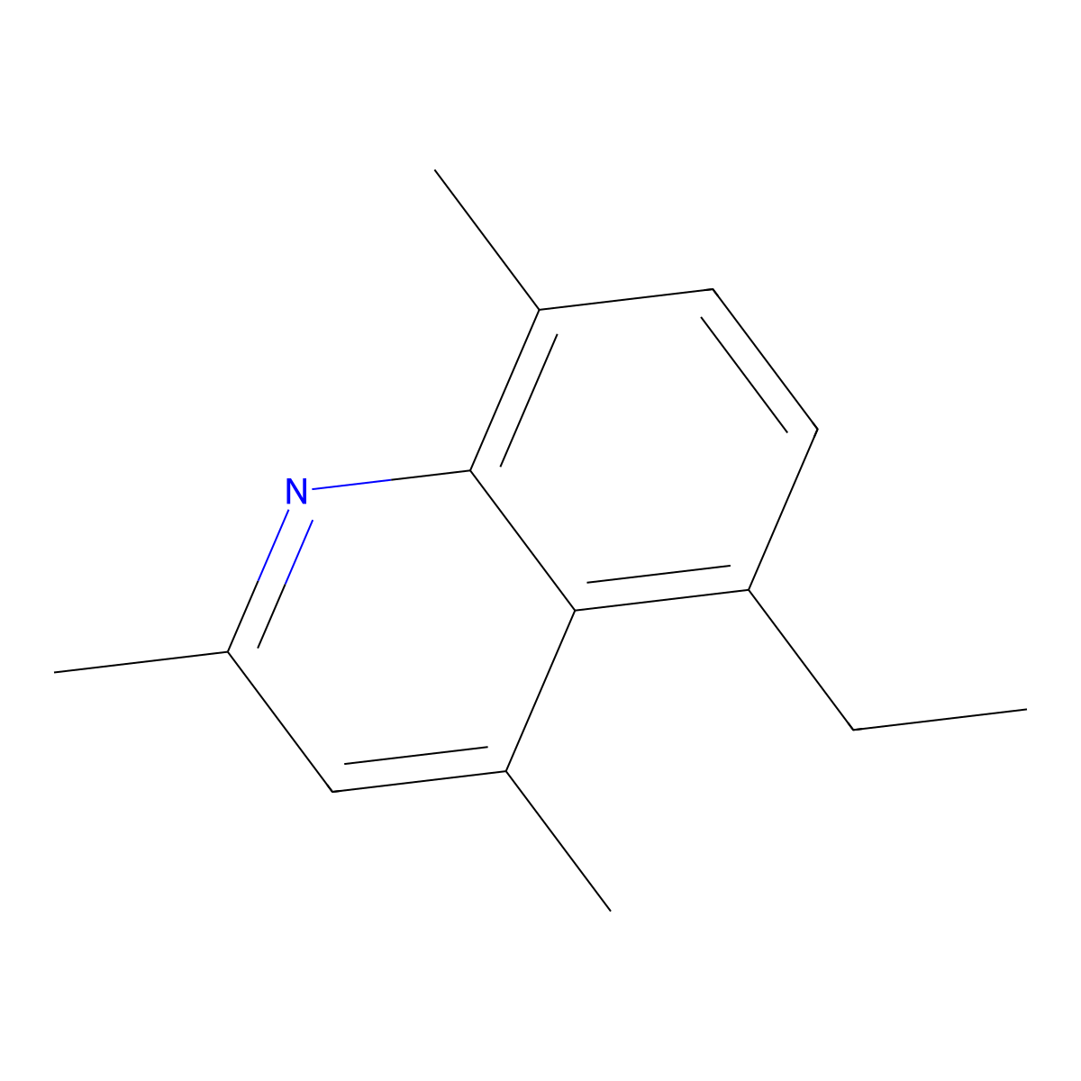 5-Ethyl-2,4,8-trimethylquinoline molecular structure, CAS 860201-17-8