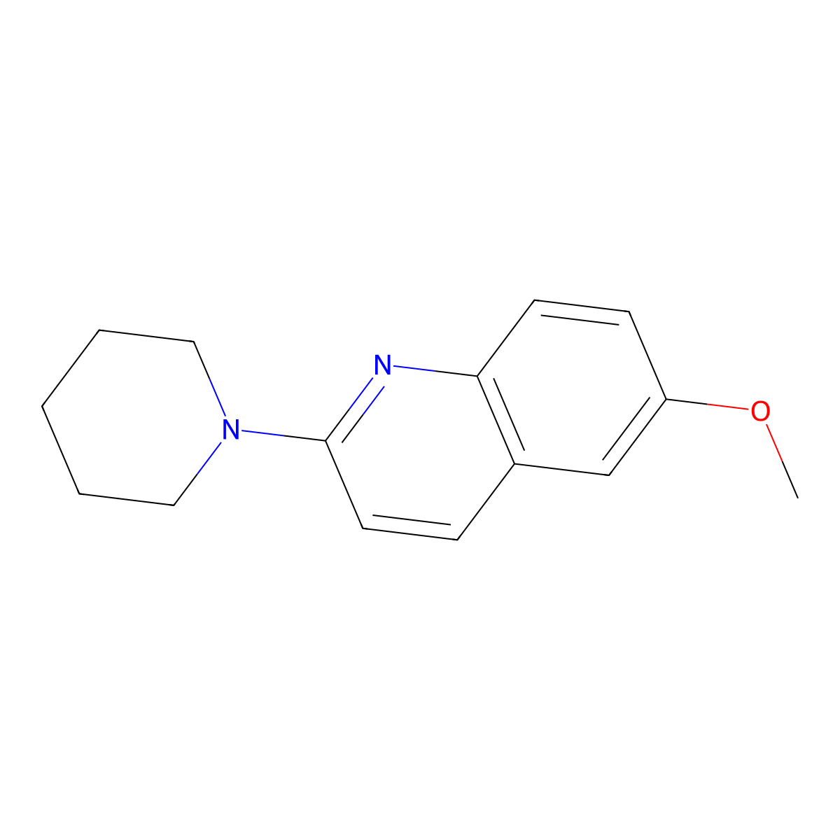 6-Methoxy-2-(piperidin-1-yl)quinoline molecular structure, CAS 860201-43-0