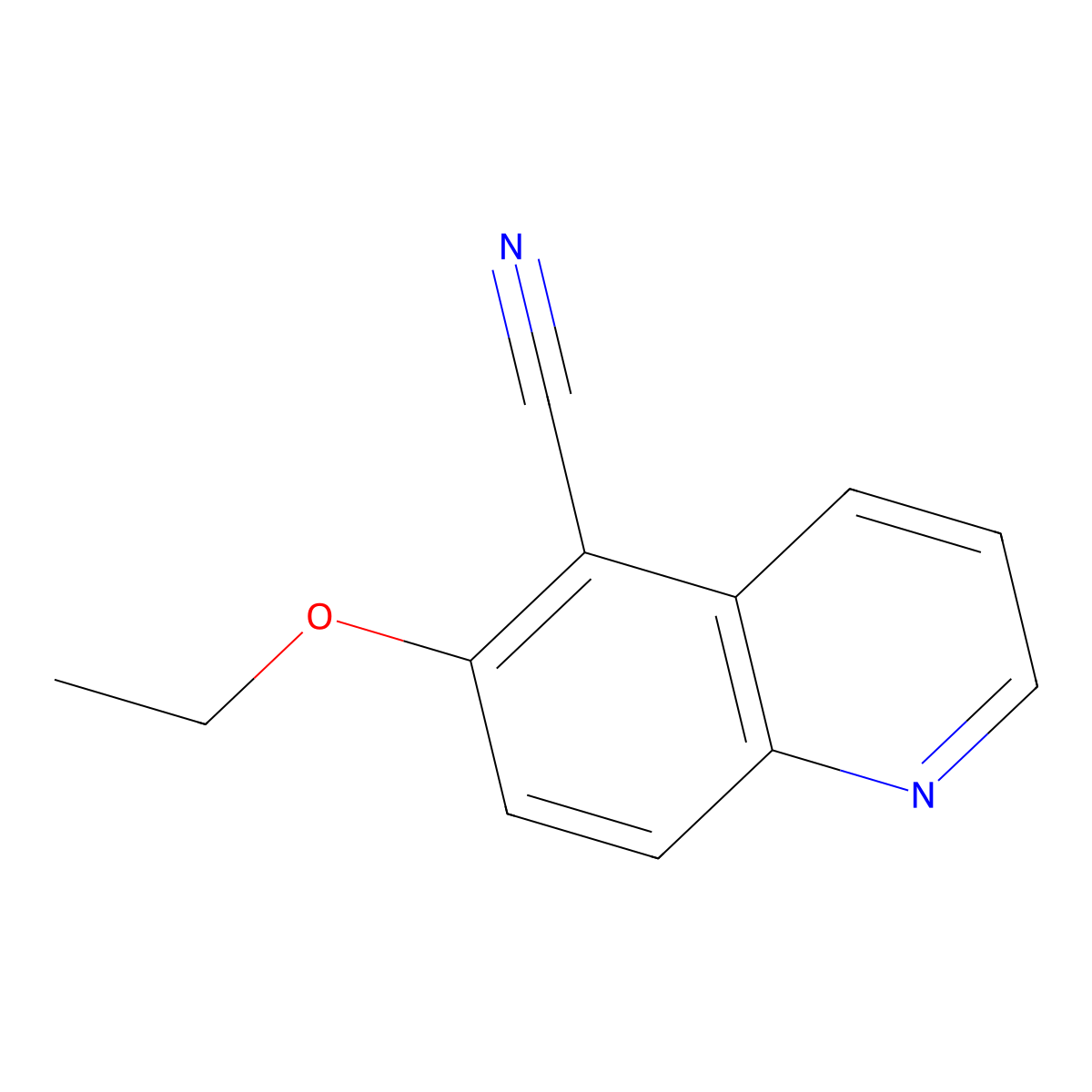 5-Quinolinecarbonitrile, 6-ethoxy- molecular structure, CAS 860204-85-9