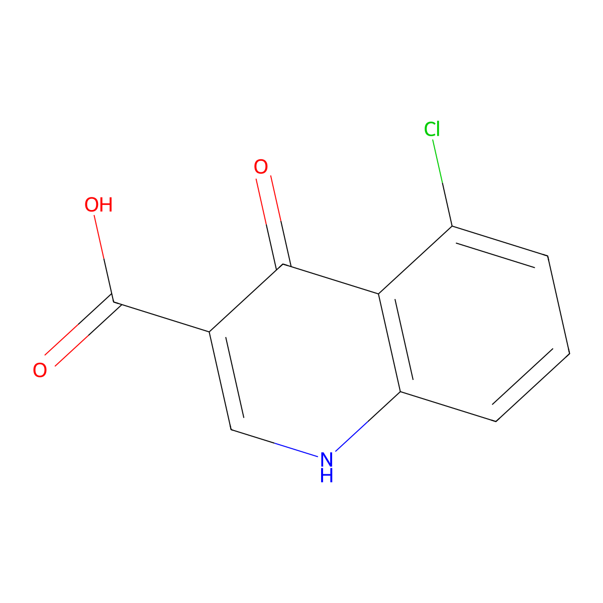 5-Chloro-4-hydroxyquinoline-3-carboxylic acid molecular structure, CAS 860205-48-7