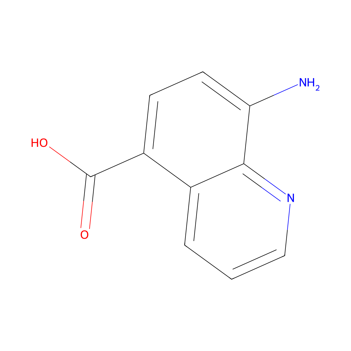 8-Aminoquinoline-5-carboxylic acid molecular structure, CAS 860205-79-4