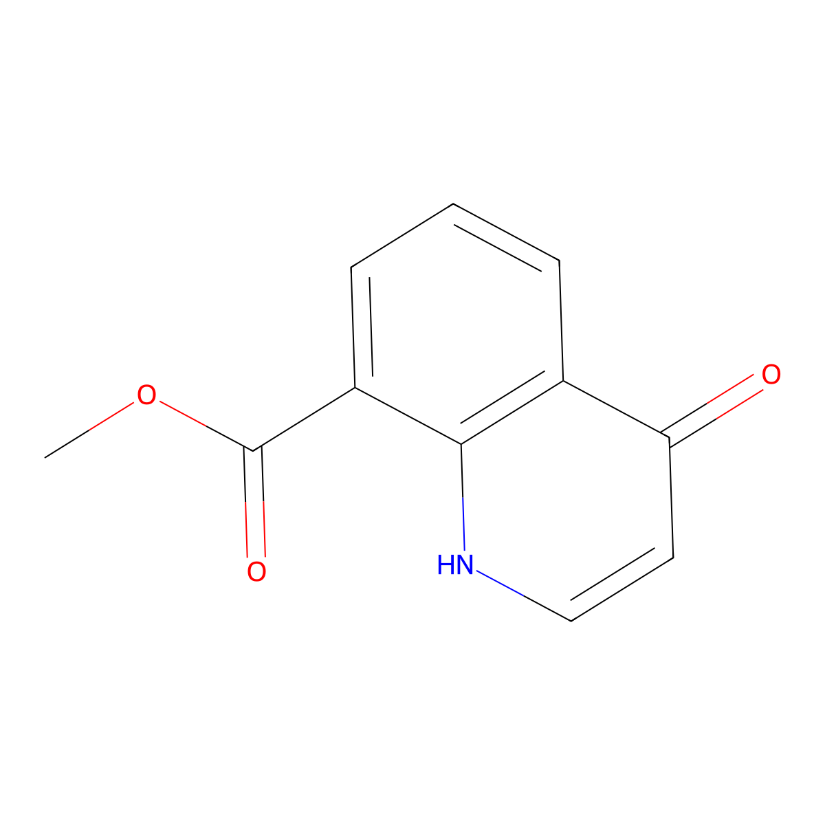 Methyl 4-hydroxyquinoline-8-carboxylate molecular structure, CAS 860206-84-4
