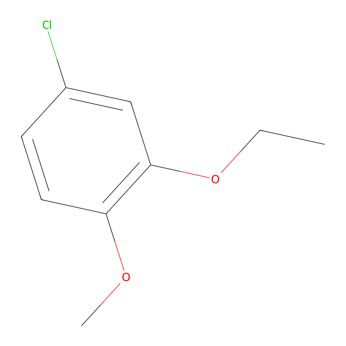 4-Chloro-2-ethoxy-1-methoxybenzene molecular structure, CAS 860209-40-1
