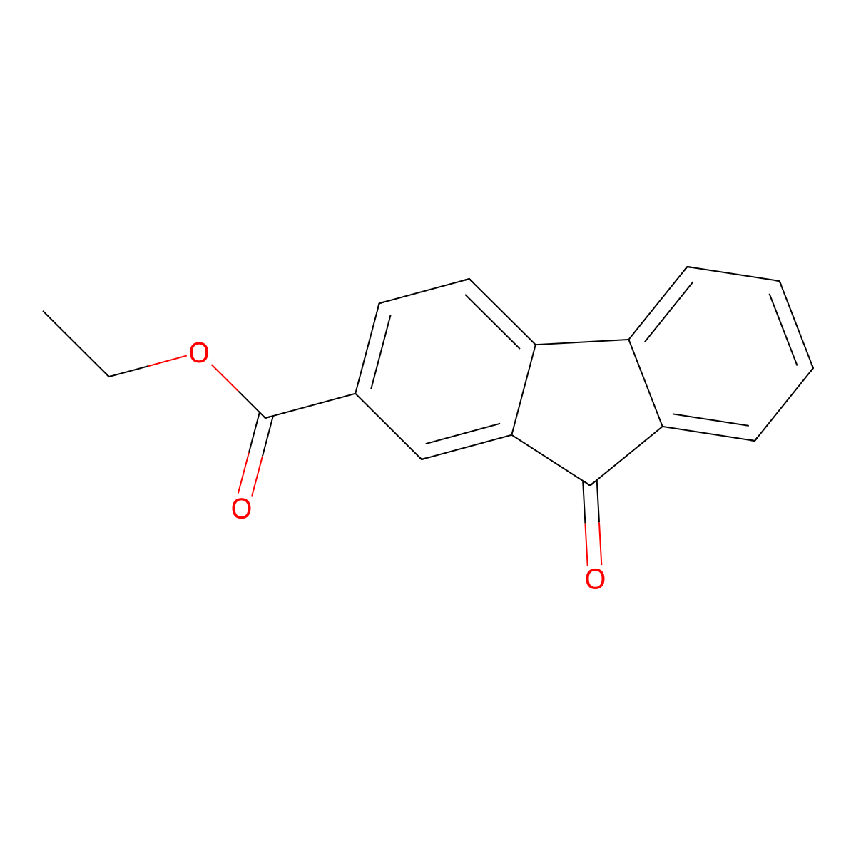 9-Oxo-9H-fluorene-2-carboxylic acid ethyl ester molecular structure, CAS 860215-06-1