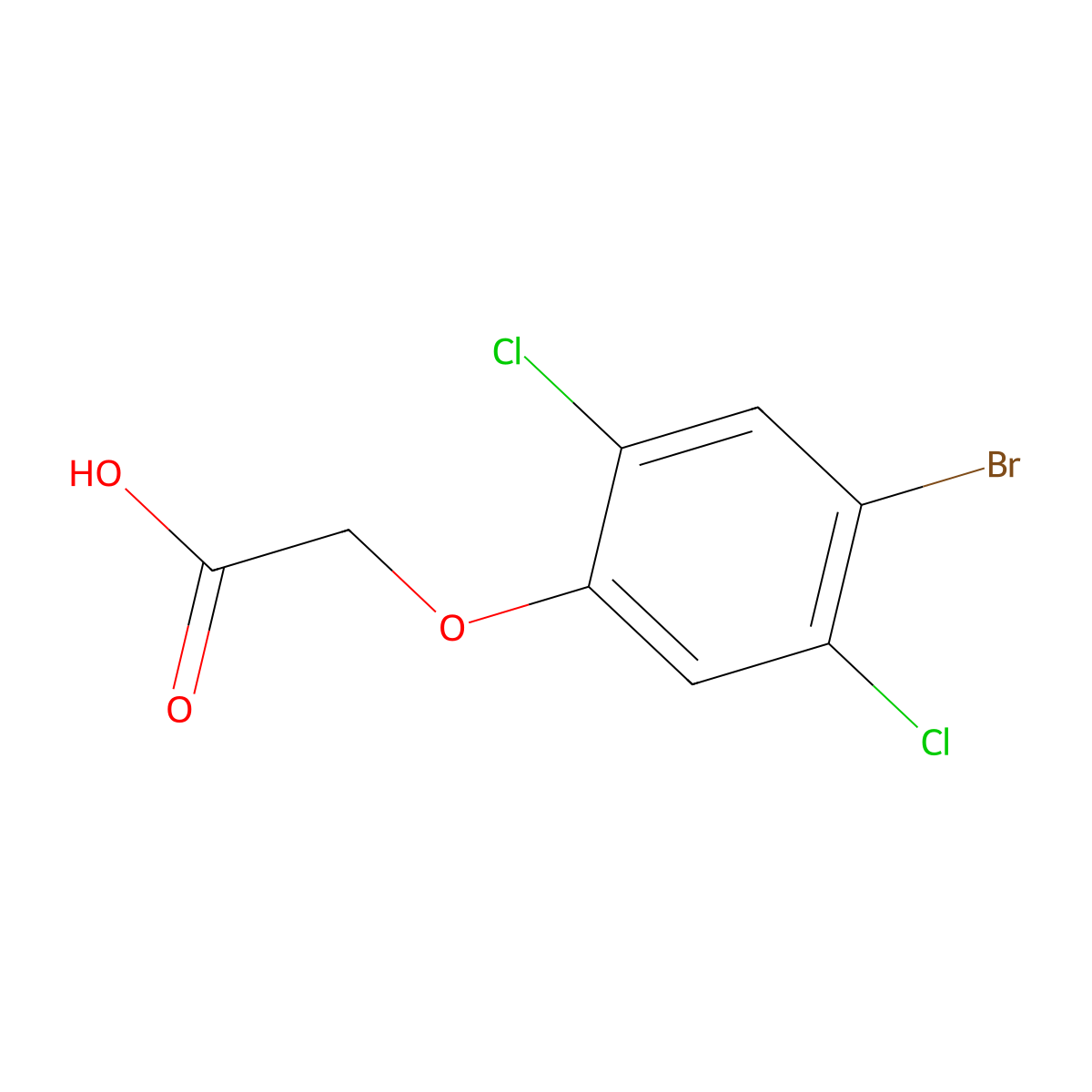 2-(4-Bromo-2,5-dichlorophenoxy)acetic acid molecular structure, CAS 860218-76-4