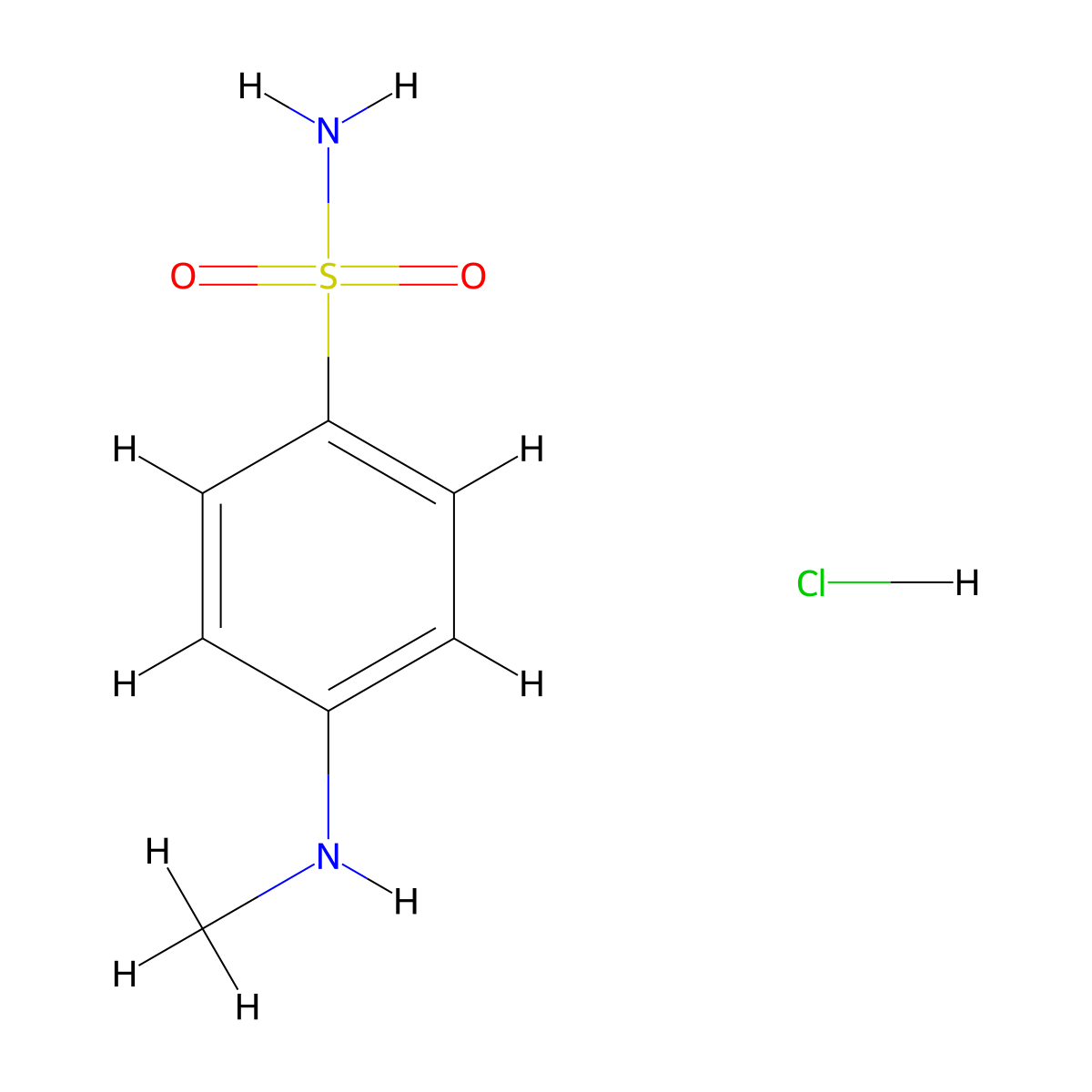 4-(Methylamino)benzene-1-sulfonamide hydrochloride molecular structure, CAS 860222-91-9