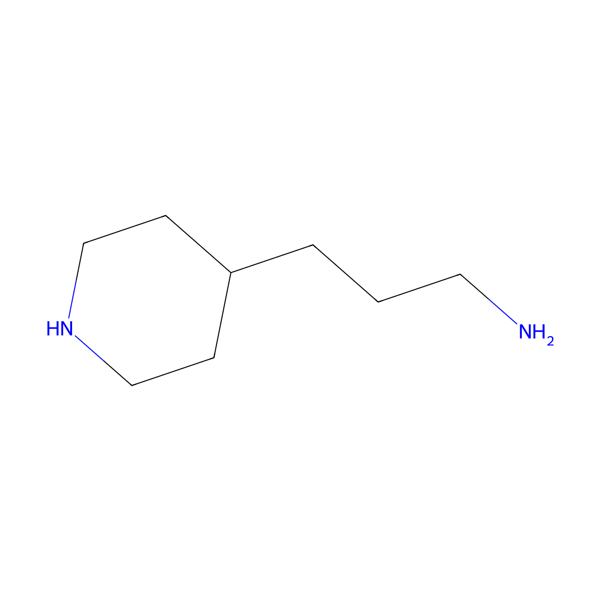 3-(Piperidin-4-yl)propan-1-amine molecular structure, CAS 860229-31-8