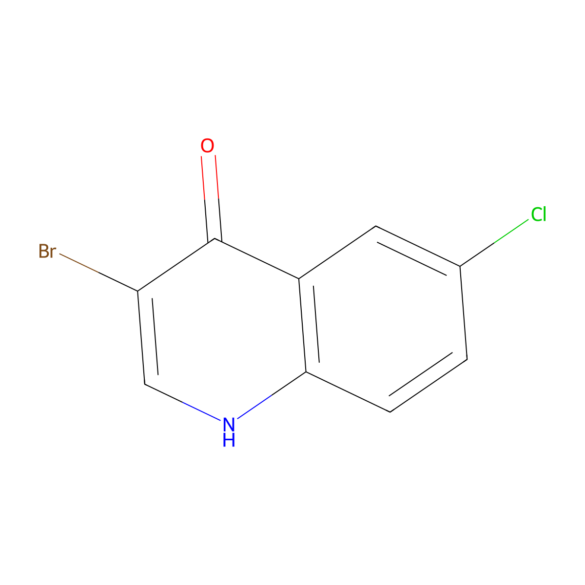 3-Bromo-6-chloroquinolin-4-ol molecular structure, CAS 860230-86-0