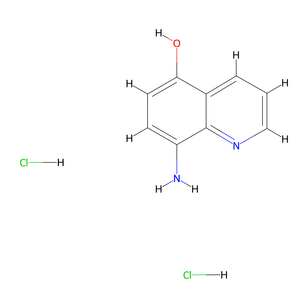 8-Aminoquinolin-5-ol dihydrochloride molecular structure, CAS 860231-18-1