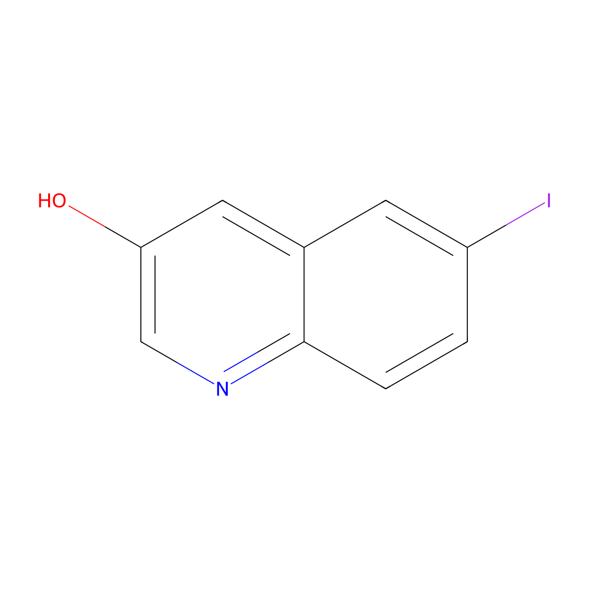 6-Iodoquinolin-3-ol molecular structure, CAS 860232-80-0