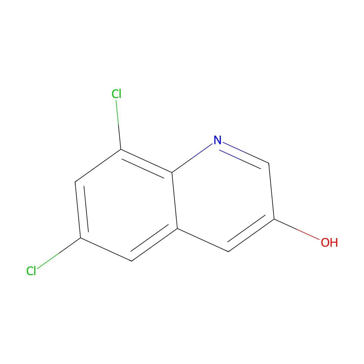 6,8-Dichloroquinolin-3-ol molecular structure, CAS 860232-88-8