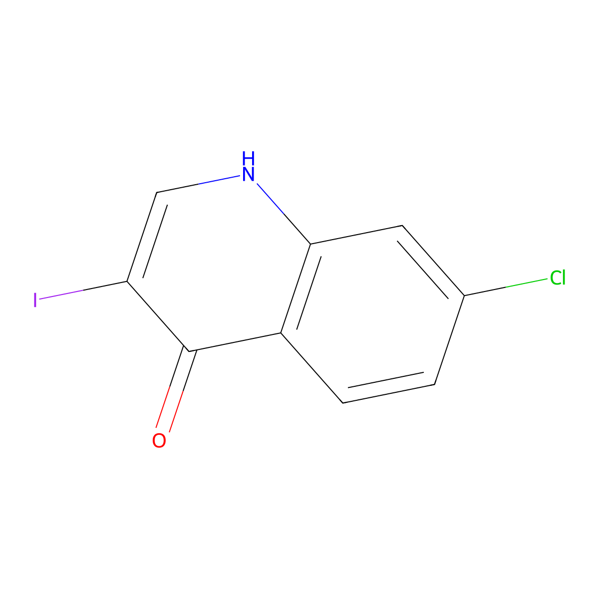 7-Chloro-3-iodoquinolin-4-ol molecular structure, CAS 860236-13-1