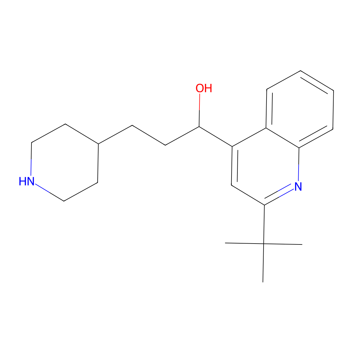 Quinacainol molecular structure, CAS 86024-64-8