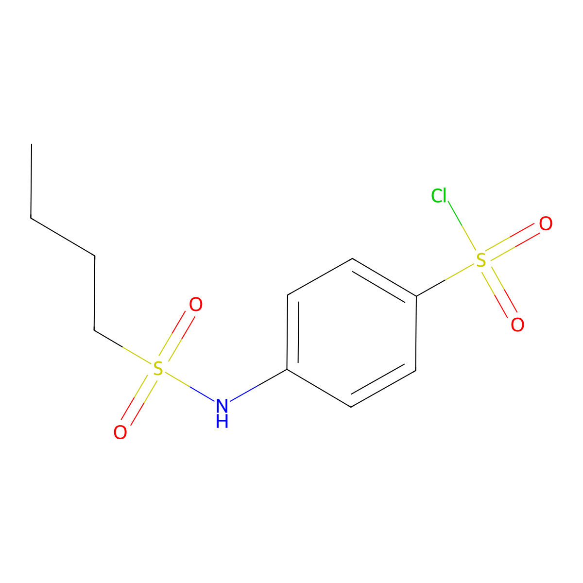 4-(Butane-1-sulfonamido)benzene-1-sulfonyl chloride molecular structure, CAS 860243-18-1