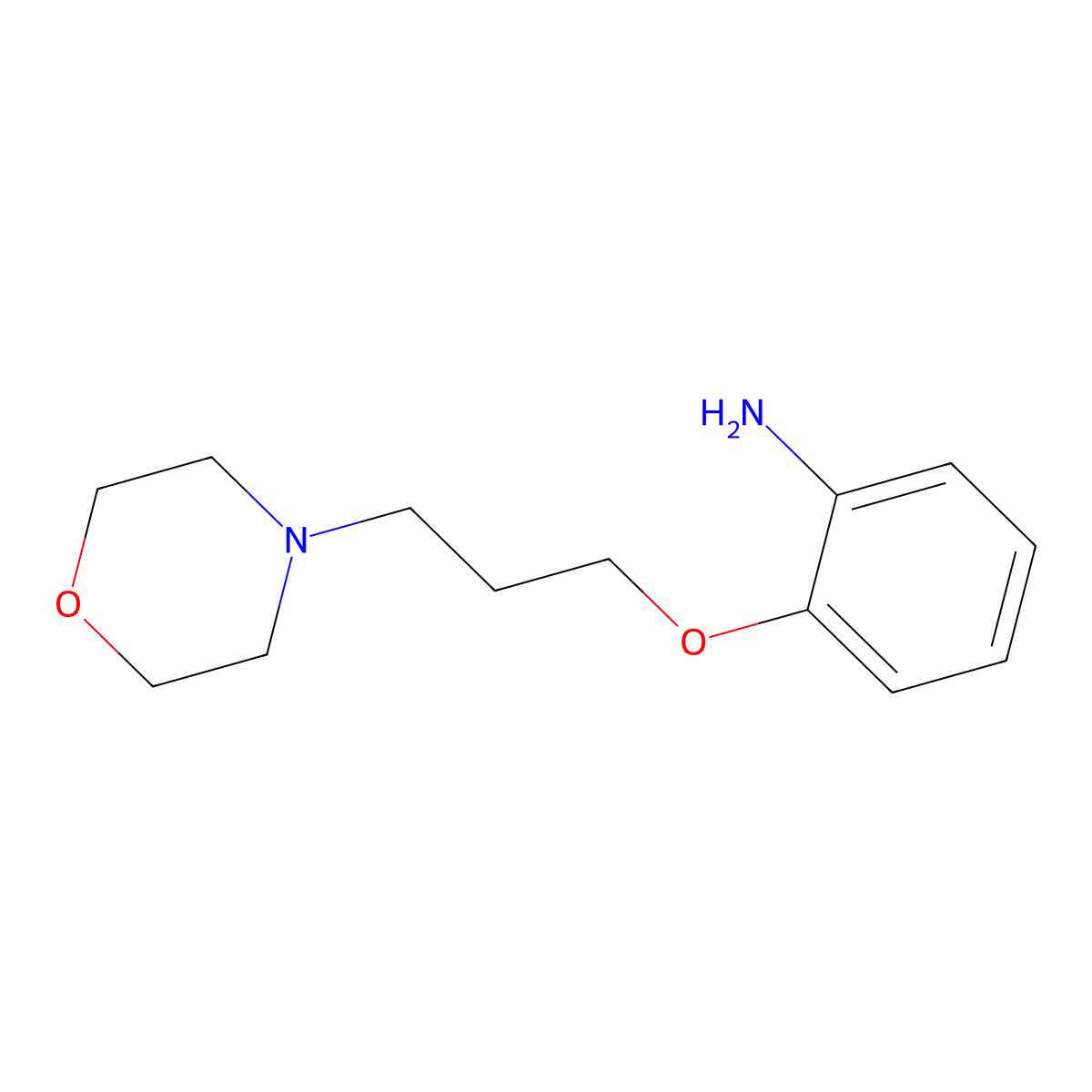2-(3-Morpholinopropoxy)aniline molecular structure, CAS 860249-97-4