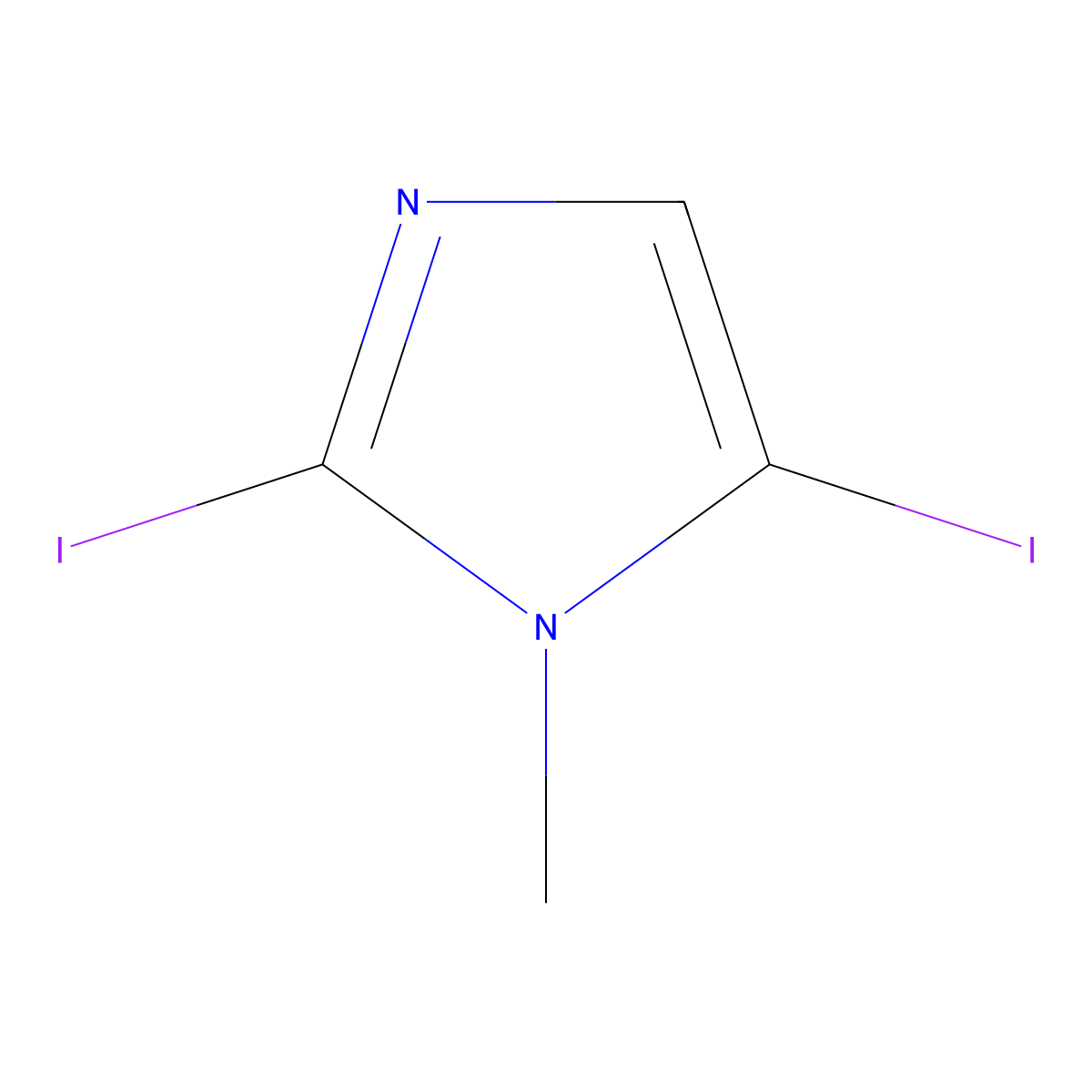 2,5-diiodo-1-methyl-1H-imidazole molecular structure, CAS 86026-81-5