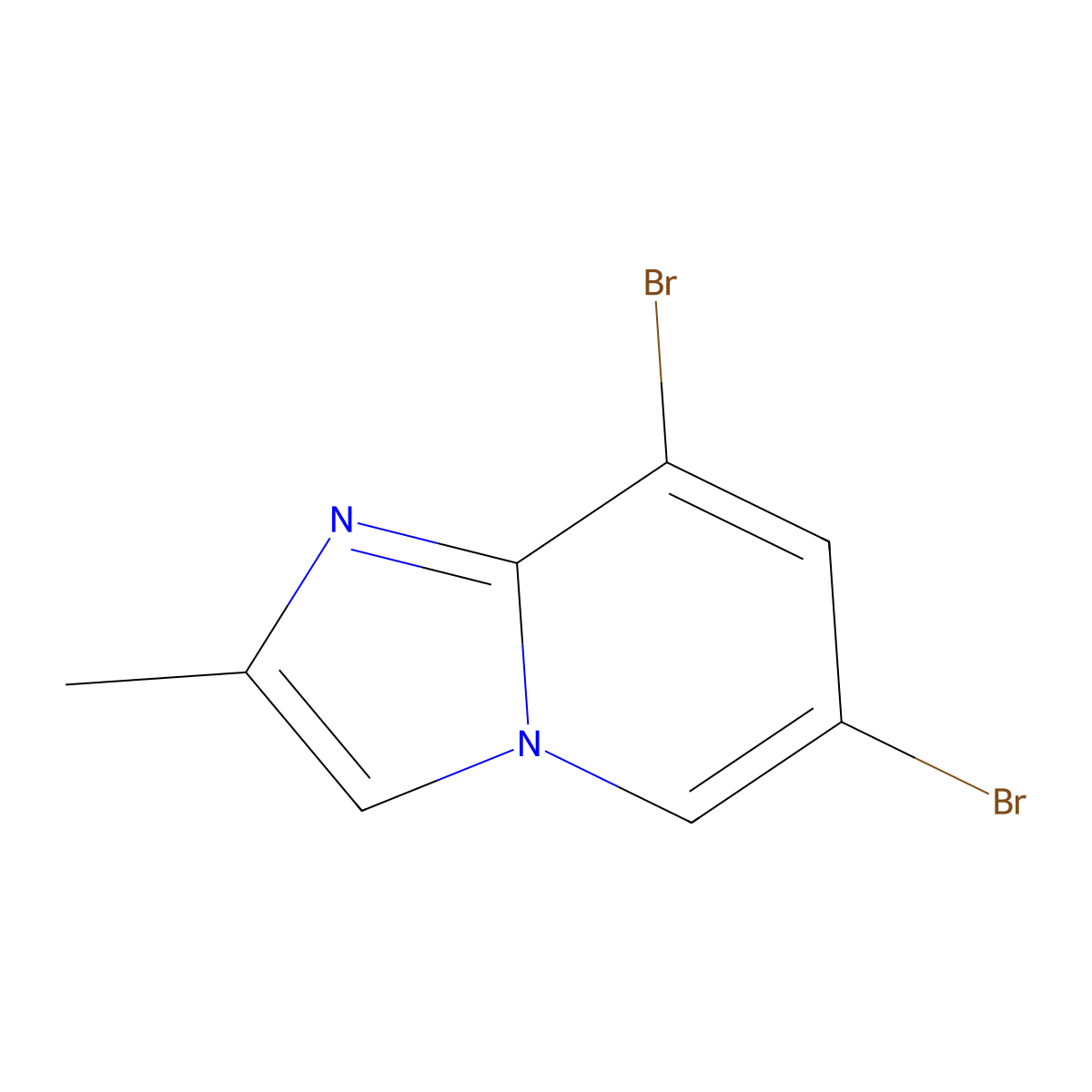 6,8-Dibromo-2-methylimidazo[1,2-a]pyridine molecular structure, CAS 860260-49-7