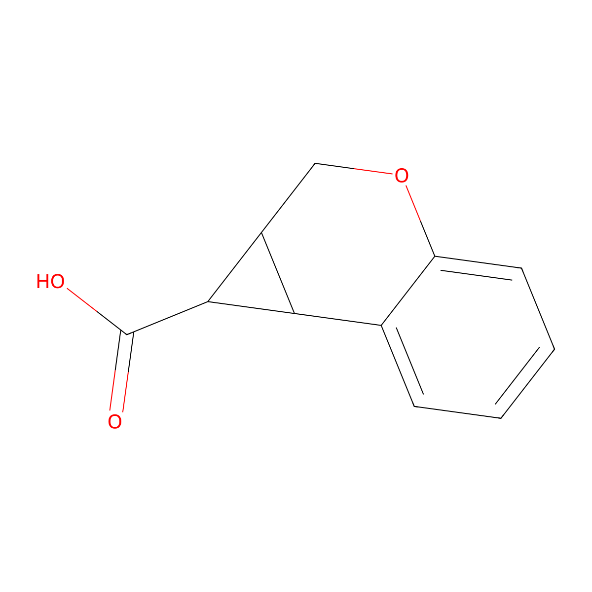 (1R,1aR,7bS)-1,1a,2,7b-Tetrahydrocyclopropa[c]chromene-1-carboxylic acid molecular structure, CAS 860265-69-6