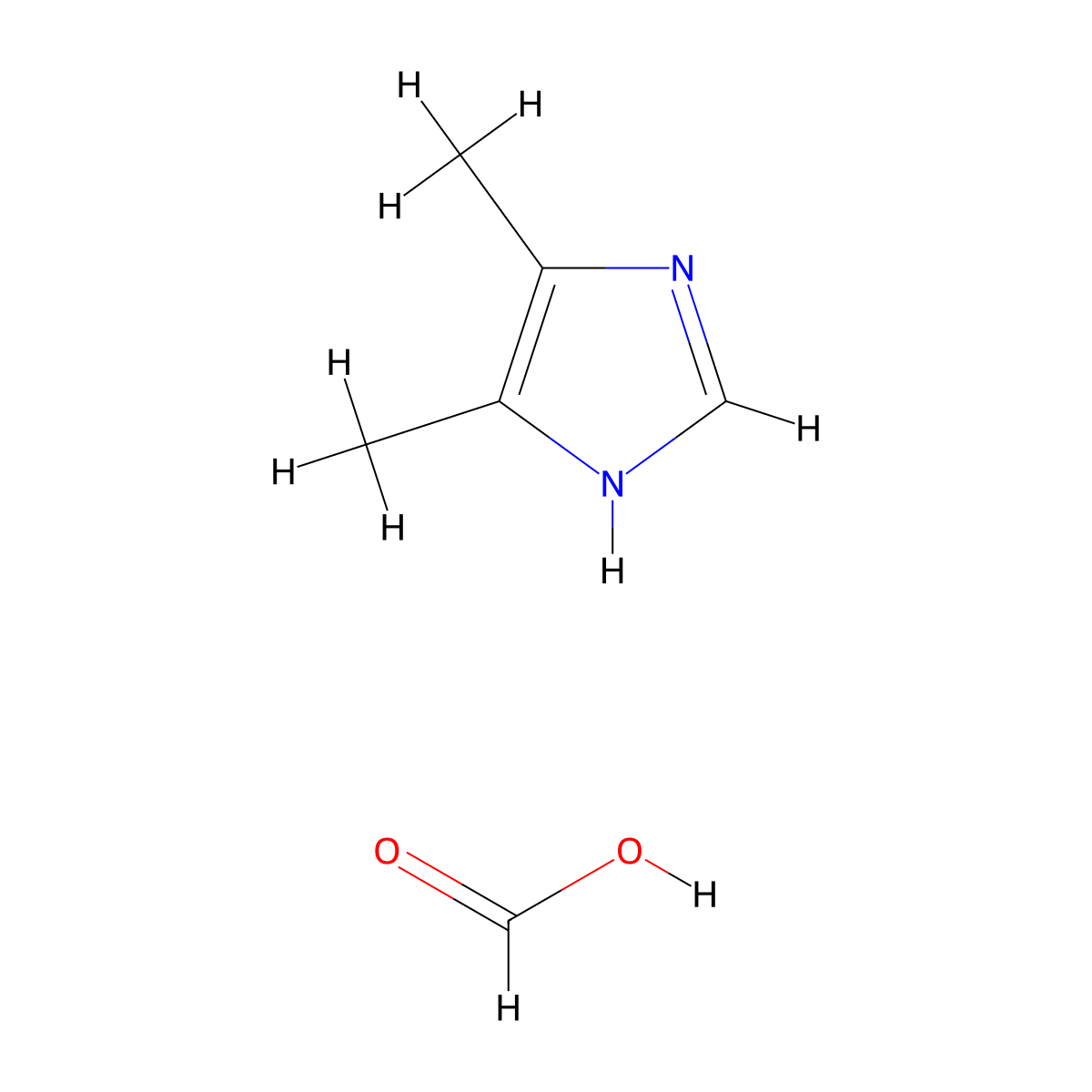 4,5-Dimethyl-1H-imidazole formate molecular structure, CAS 86027-00-1