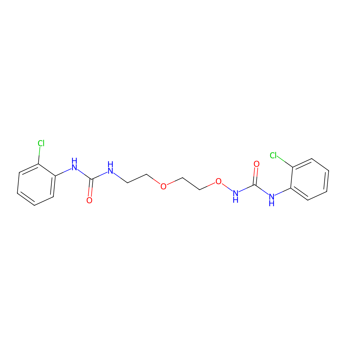 1-(2-Chlorophenyl)-3-[2-(2-{[(2-chlorophenyl)carbamoyl]amino}ethoxy)ethoxy]urea molecular structure, CAS 860275-13-4