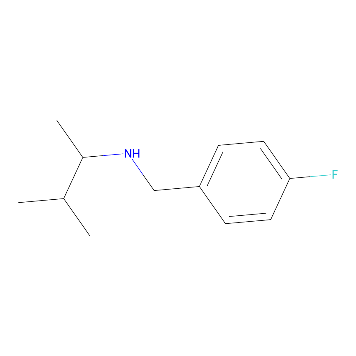[(4-Fluorophenyl)methyl](3-methylbutan-2-yl)amine molecular structure, CAS 860276-30-8