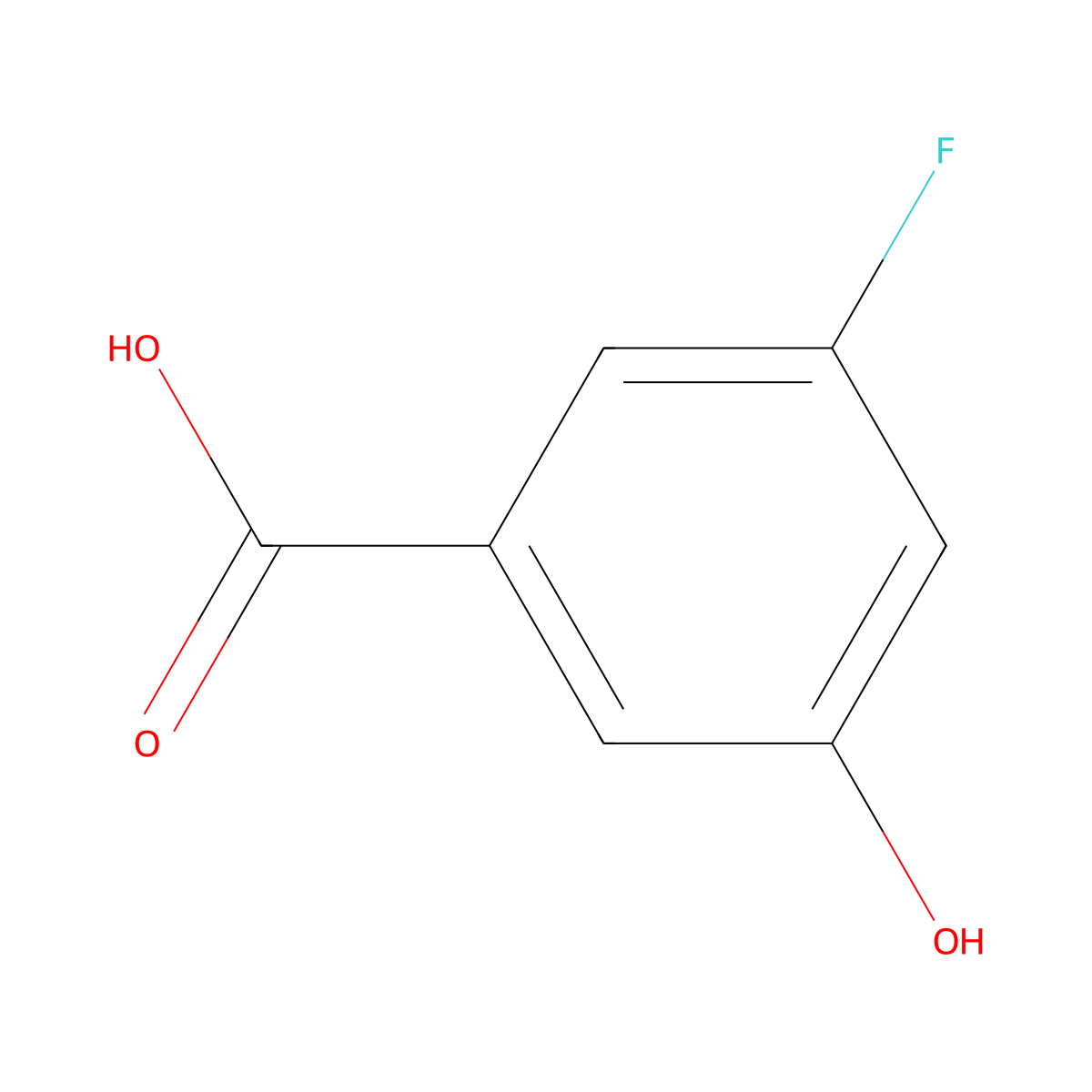 3-Fluoro-5-hydroxybenzoic acid molecular structure, CAS 860296-12-4