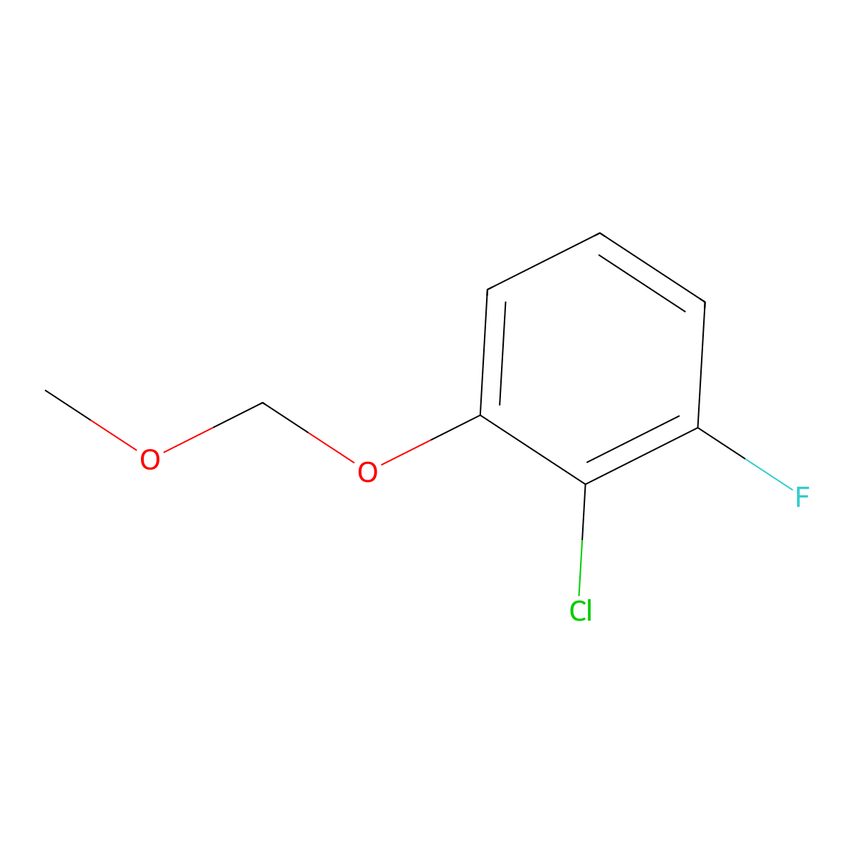 2-Chloro-1-fluoro-3-(methoxymethoxy)benzene molecular structure, CAS 860296-13-5