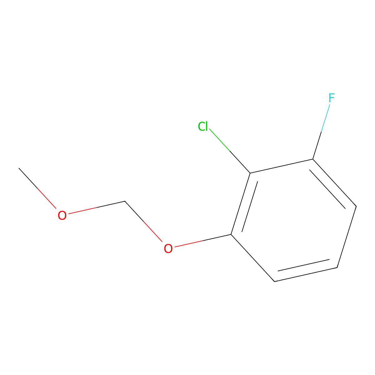2-Chloro-1-fluoro-3-(methoxymethoxy)benzene molecular structure, CAS 860296-13-5