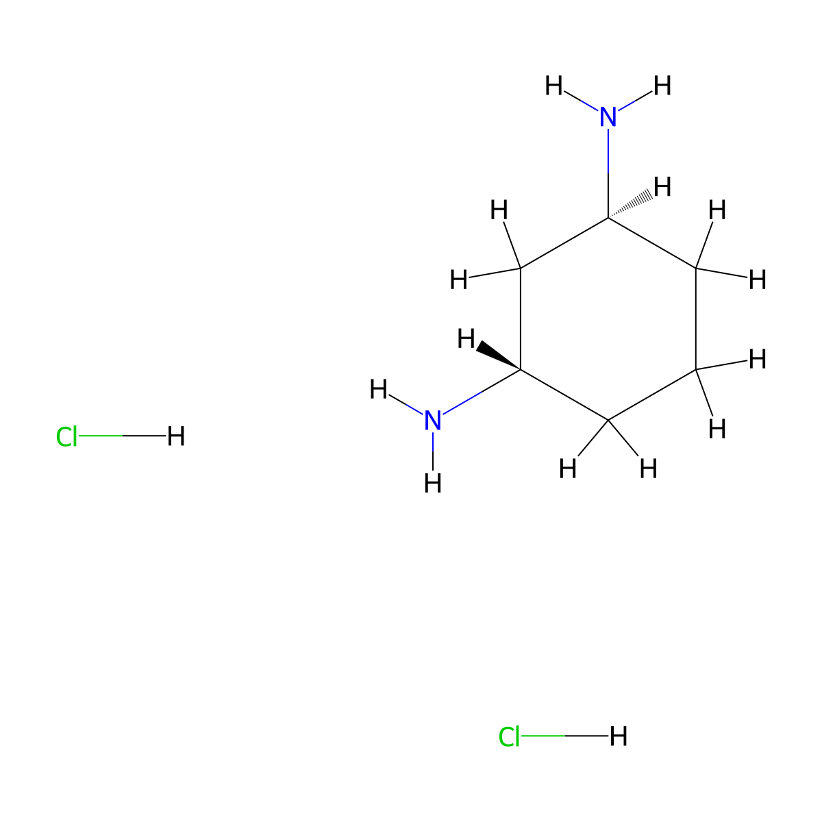 (1S,3S)-cyclohexane-1,3-diamine Dihydrochloride molecular structure, CAS 860296-82-8