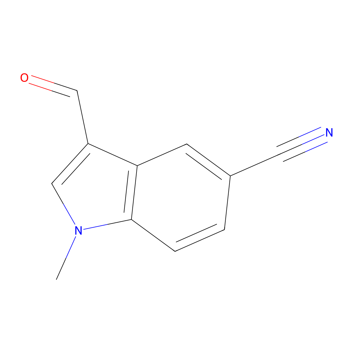 3-Formyl-1-methyl-1H-indole-5-carbonitrile molecular structure, CAS 860297-14-9