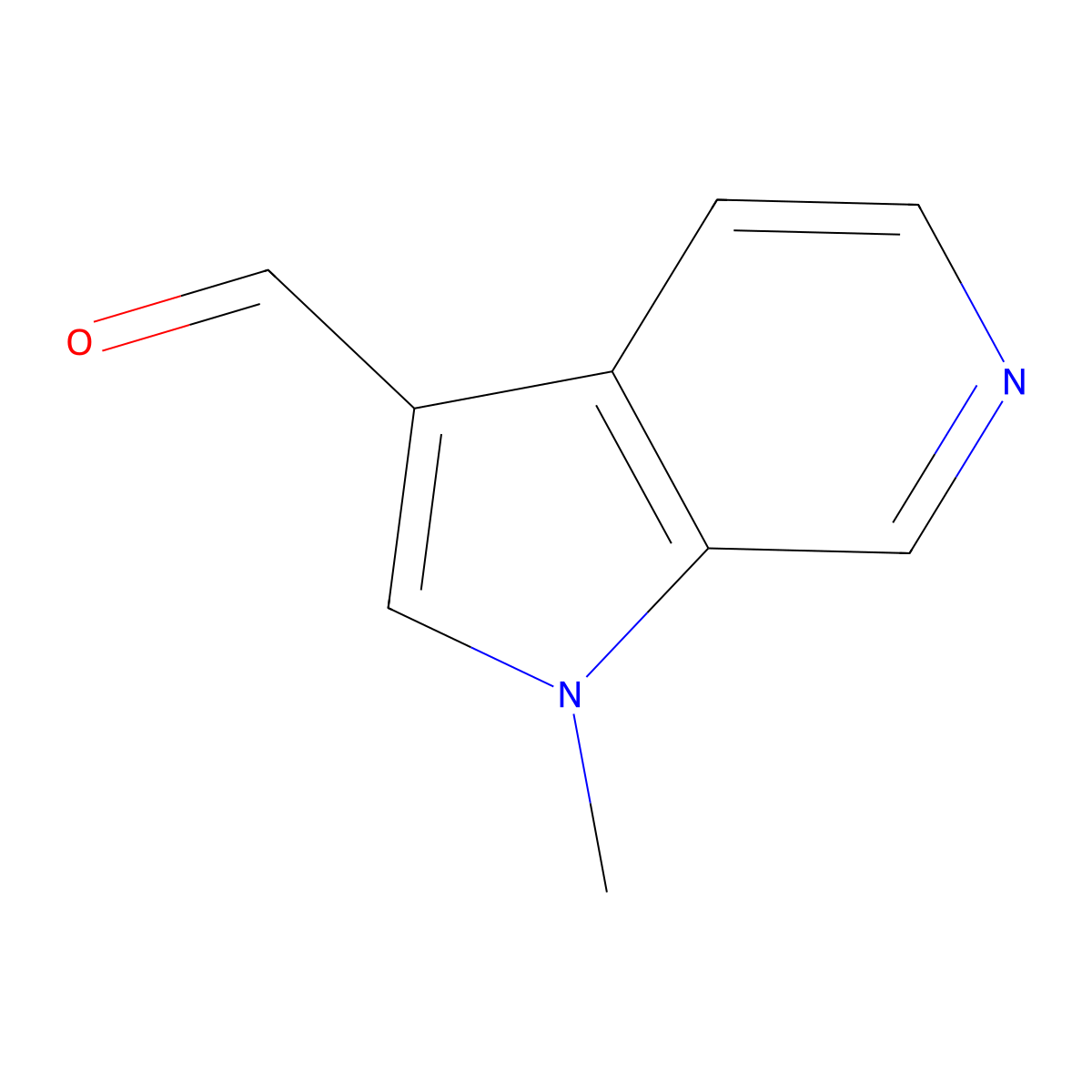 1-Methyl-1H-pyrrolo[2,3-c]pyridine-3-carbaldehyde molecular structure, CAS 860297-50-3