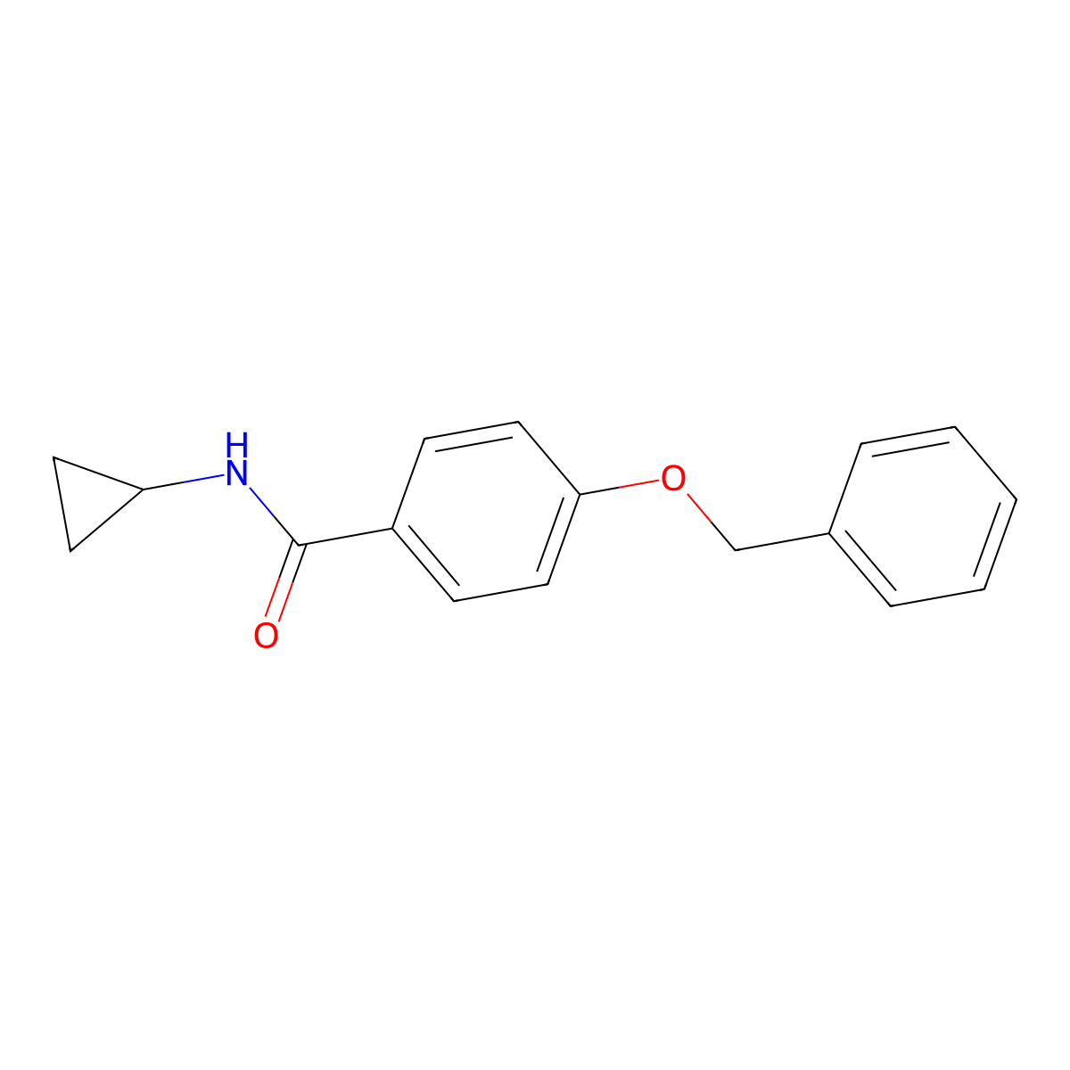 4-(benzyloxy)-N-cyclopropylbenzamide molecular structure, CAS 860298-70-0