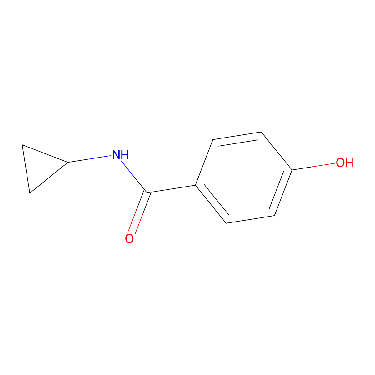 N-cyclopropyl-4-hydroxybenzamide molecular structure, CAS 860298-71-1