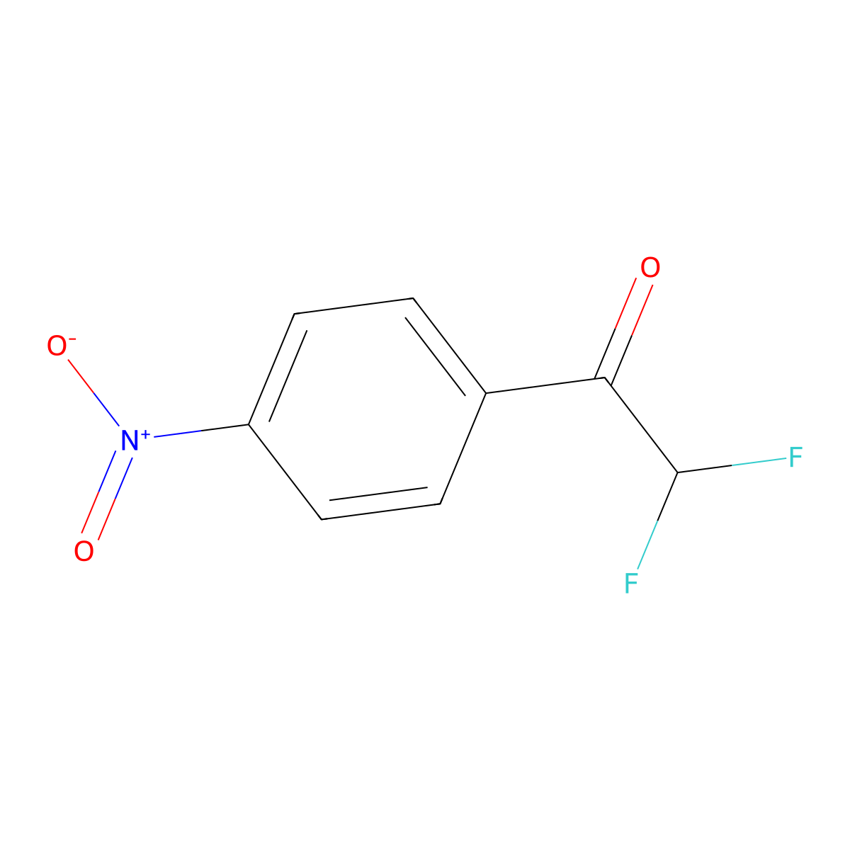2,2-Difluoro-1-(4-nitrophenyl)ethanone molecular structure, CAS 860299-98-5