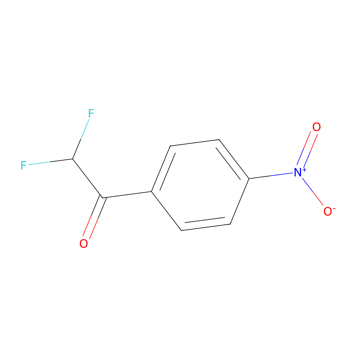 2,2-Difluoro-1-(4-nitrophenyl)ethanone molecular structure, CAS 860299-98-5