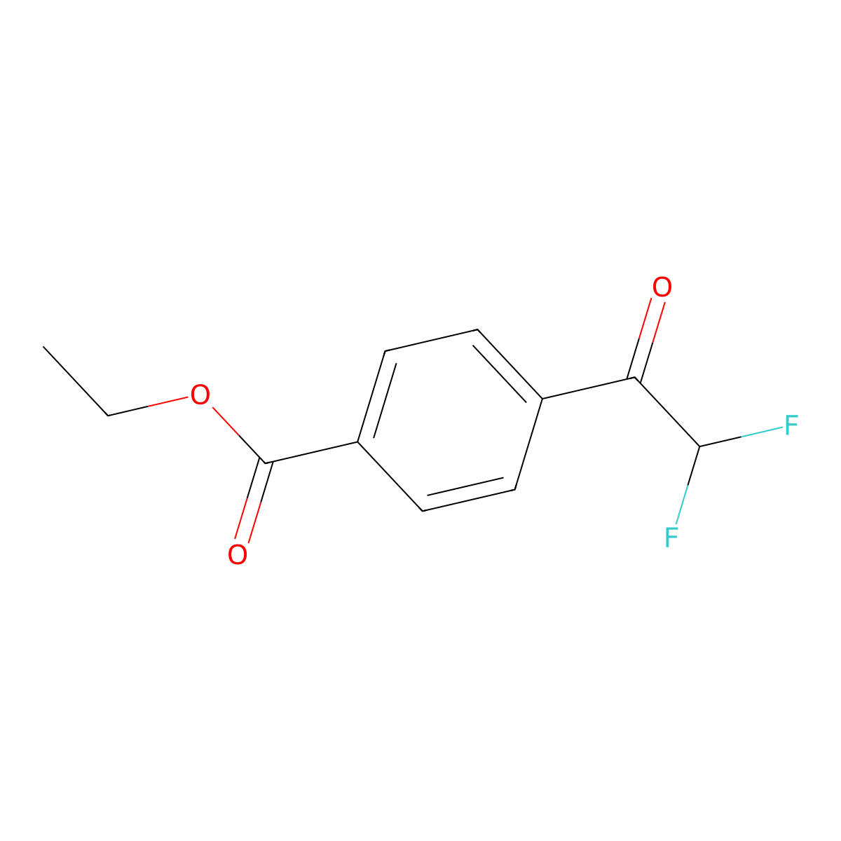 Benzoic acid, 4-(difluoroacetyl)-, ethyl ester molecular structure, CAS 860299-99-6