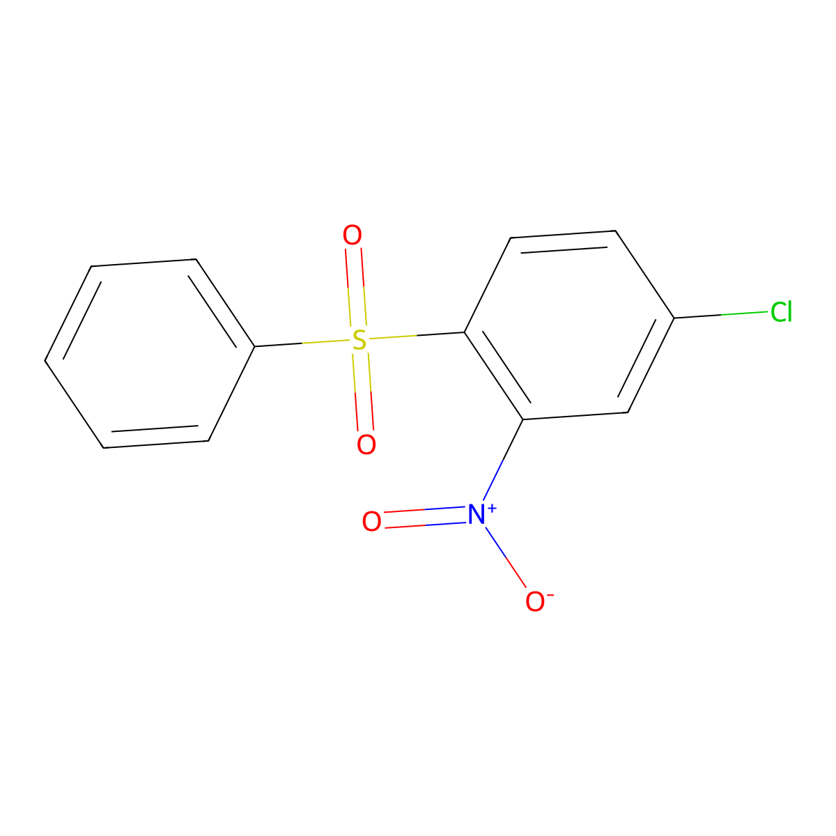 1-Benzenesulfonyl-4-chloro-2-nitro-benzene molecular structure, CAS 86030-08-2