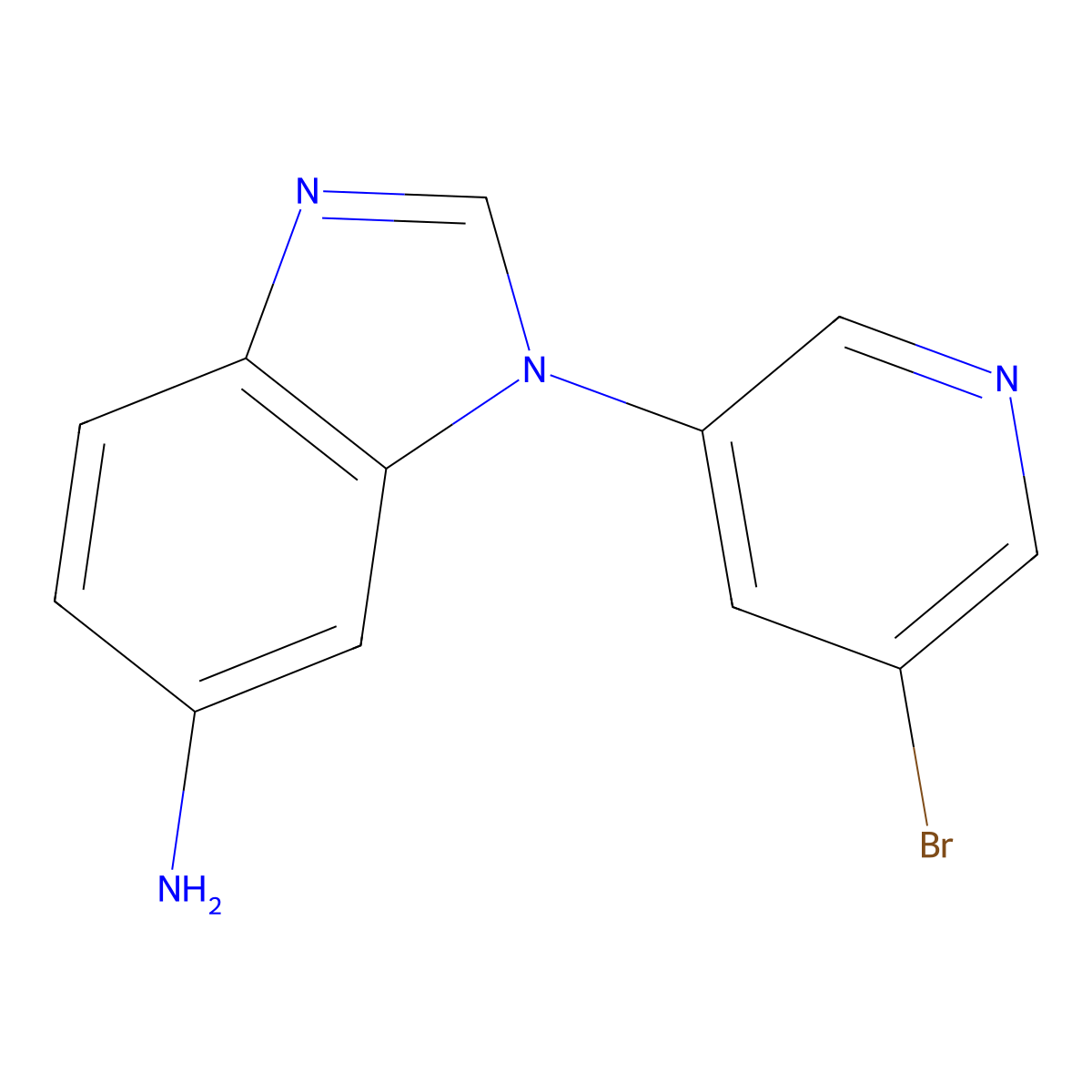 1-(5-Bromopyridin-3-yl)-1H-benzo[d]imidazol-6-amine molecular structure, CAS 860301-36-6