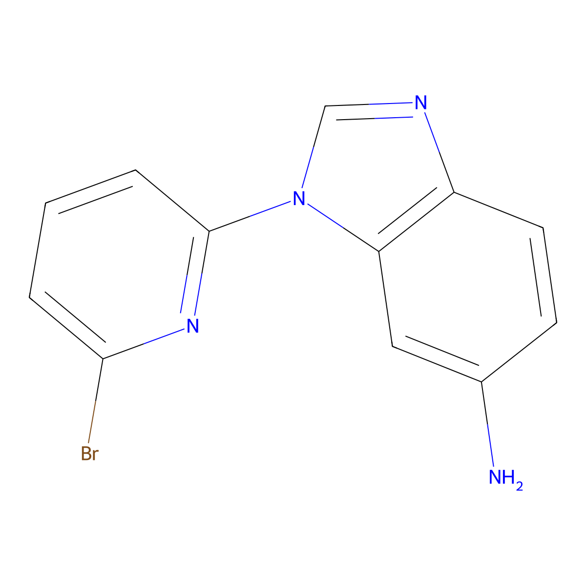 1-(6-Bromopyridin-2-yl)-1H-benzo[d]imidazol-6-amine molecular structure, CAS 860301-38-8